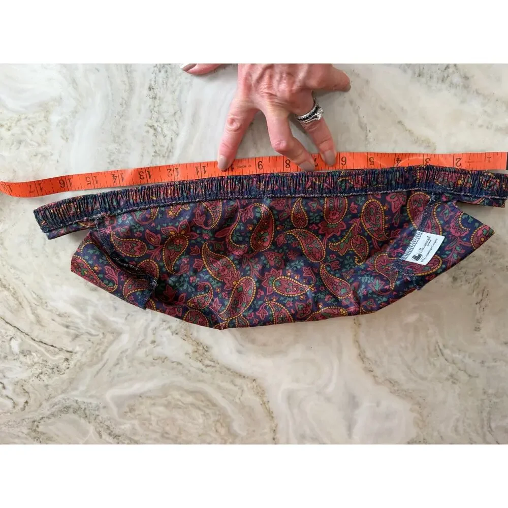 Longaberger classic paisley print long basket liner